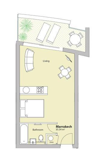 Apartment Luxe Studio Seconds From The Marina And City Centre